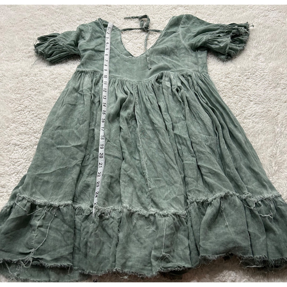 Sea Gypsies Womens Flare Dress in Jaidete Sage Green Sz XS Cottage Fairy Core - Picture 4 of 7